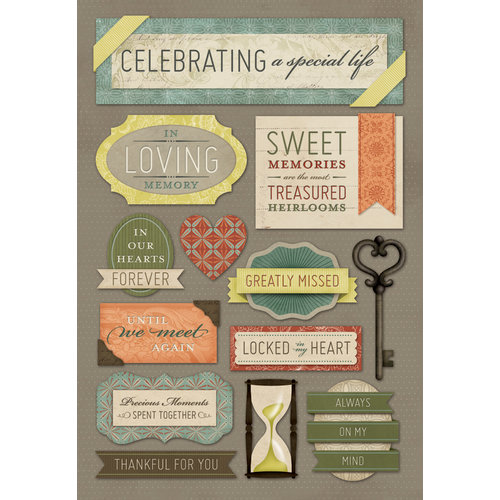 Karen Foster Design - In Memory Collection - Cardstock Stickers - Celebrating A Special Life