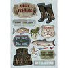 Karen Foster Design - Fishing Collection - Cardstock Stickers - Wishin I Was Fishin