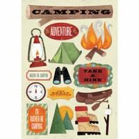 Karen Foster Design - Camping Collection - Cardstock Stickers - I Would Rather Be Camping