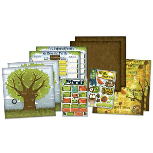 Karen Foster Design - Kids' Ancestry Collection - Scrapbook Kit - Family Tree