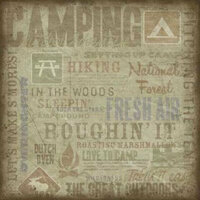 Karen Foster Design - Outdoors Collection - 12x12 Paper - Camping Collage