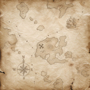 Karen Foster Design - Pirate's Life Collection - Patterned Paper - Treasure Map