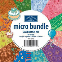 Karen Foster Design - Calendar Creations - Micro Bundle Calendar Kit - 4 x 4 - to use with Calendar Base