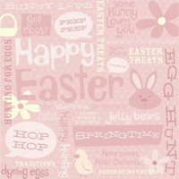 Karen Foster Design - Paper - Easter Collection - Bunny Collage, CLEARANCE