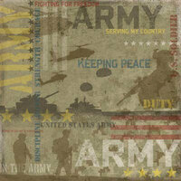 Karen Foster Design - Military Collection - 12x12 Paper - Army
