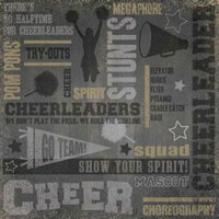 Karen Foster Design - Cheerleader Collection - 12 x 12 Paper - Cheerleader Collage, CLEARANCE