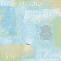 Karen Foster Design - Baby Boy Collection - 12 x 12 Paper - Baby Boy Collage