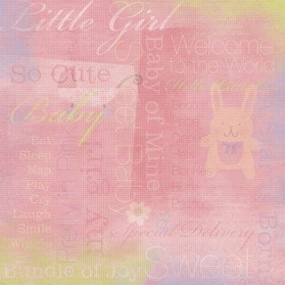 Karen Foster Design - Baby Girl Collection - 12 x 12 Paper - Baby Girl Collage