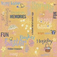 Karen Foster Design - Easter Collection - 12 x 12 Paper - Happy Easter Collage