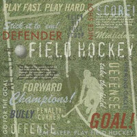 Karen Foster Design - Field Hockey Collection - 12 x 12 Paper - Field Hockey Collage