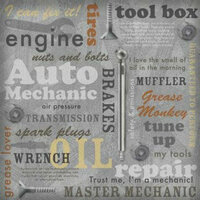 Karen Foster Design - Auto Mechanic Collection - 12 x 12 Paper - Auto Mechanic Collage