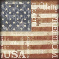 Karen Foster Design - Patriotic Collection - 12 x 12 Paper - Stars and Stripes Collage