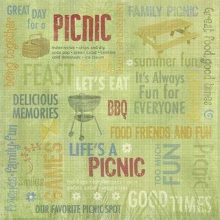Karen Foster Design - Picnic Family Reunion Collection - 12 x 12 Paper - Life's a Picnic Collage