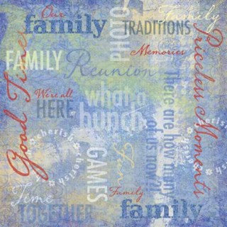 Karen Foster Design - Picnic Family Reunion Collection - 12 x 12 Paper - Family Traditions Collage