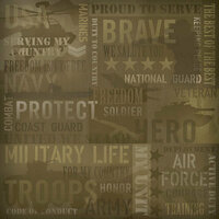 Karen Foster Design - Military Collection - 12 x 12 Paper - Military Collage