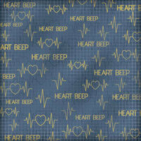 Karen Foster Design - Doctor Visit Collection - 12 x 12 Paper - Heart Beep