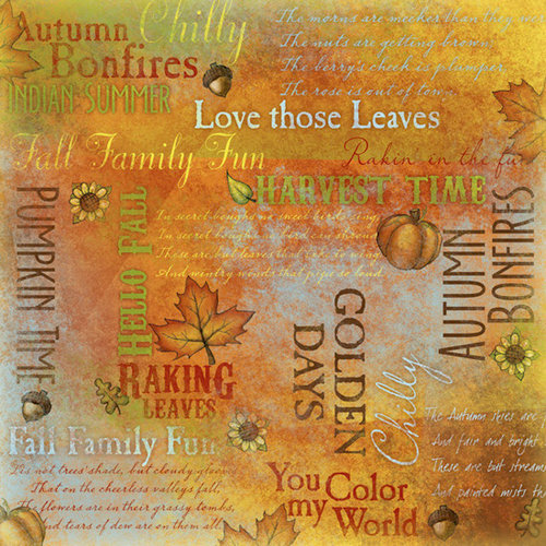 Karen Foster Design - Autumn Collection - 12 x 12 Paper - Golden Days Collage