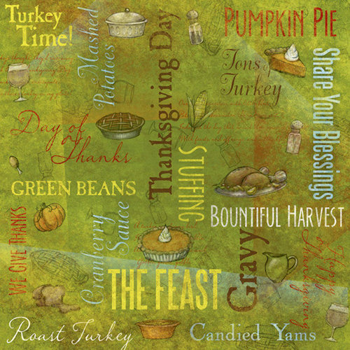 Karen Foster Design - Thanksgiving Collection - 12 x 12 Paper - Day of Thanks Collage