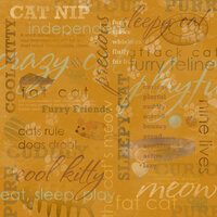 Karen Foster Design - Cat Collection - 12 x 12 Paper - Fat Cat Collage