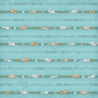 Karen Foster Design - Cat Collection - 12 x 12 Paper - Cool Kitty Stripes