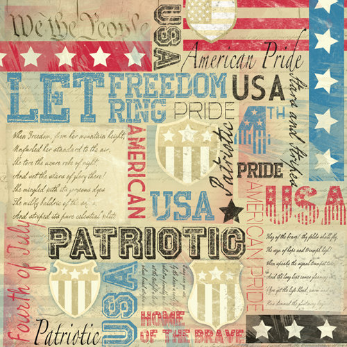 Karen Foster Design - Patriotic Collection - 12 x 12 Paper - American Pride Collage