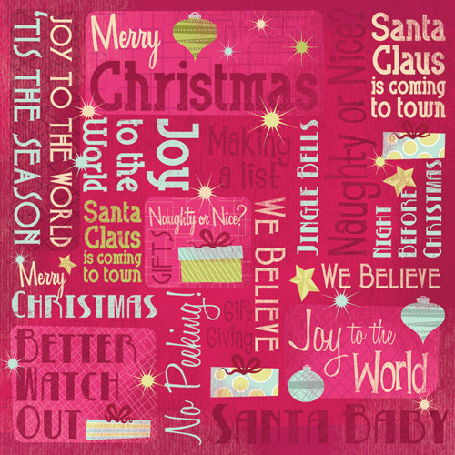 Karen Foster Design - Christmas Collection - 12 x 12 Paper - We Believe Collage