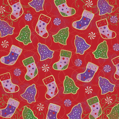 Karen Foster Design - Christmas Cooking Collection - 12 x 12 Paper - Sugar Cookies