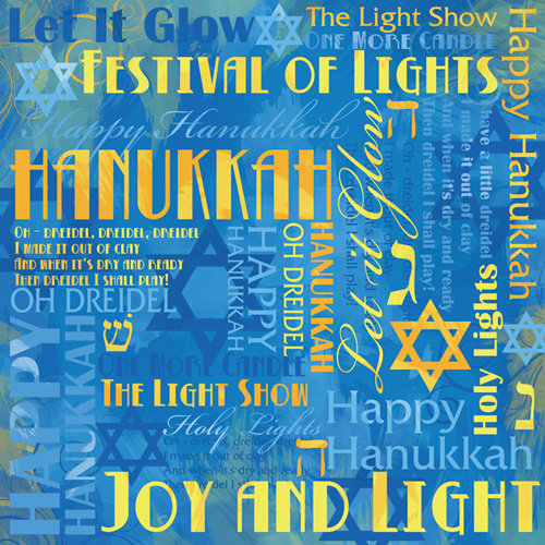 Karen Foster Design - Hanukkah Collection - 12 x 12 Paper - Hanukkah Collage