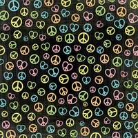 Karen Foster Design - Peace Collection - 12 x 12 Paper - Peace Signs