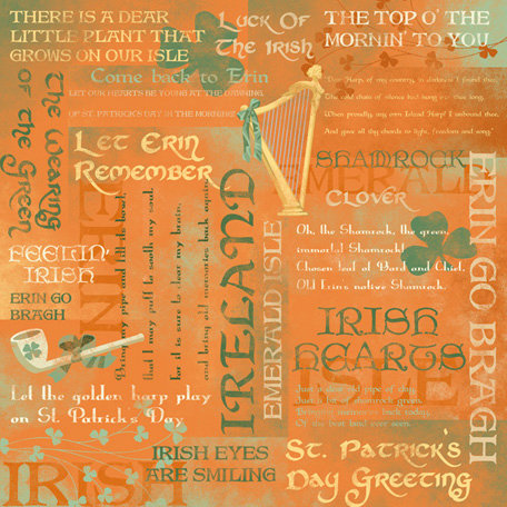 Karen Foster Design - St. Patrick's Day Collection - 12 x 12 Paper - Irish Pride Collage