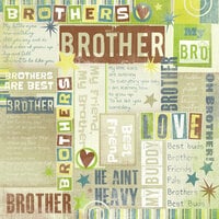 Karen Foster Design - Brothers Collection - 12 x 12 Paper - Brothers Are Best Collage