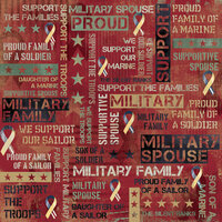 Karen Foster Design - Military Collection - 12 x 12 Paper - Military Family Collage