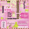 Karen Foster Design - Shopping Diva Collection - 12 x 12 Paper - I Love To Shop Collage
