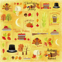 Karen Foster Design - Autumn and Thanksgiving Collection - 12 x 12 Paper - Thanksgiving Bounty
