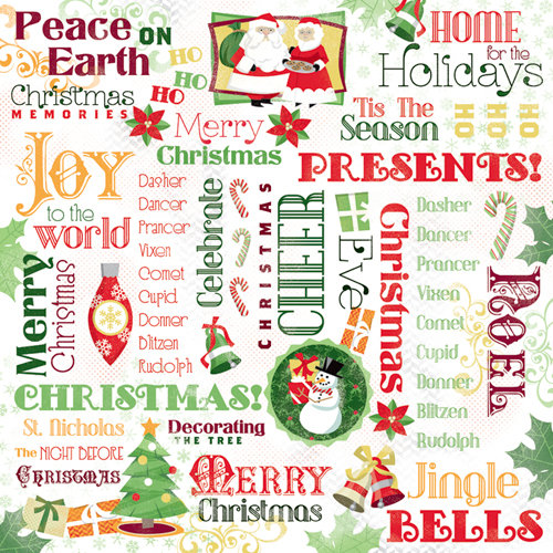 Karen Foster Design - Christmas Collection - 12 x 12 Paper - Home For The Holidays Collage