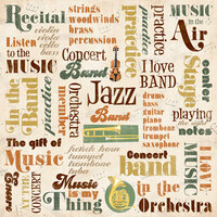 Karen Foster Design - Orchestra and Band Collection - 12 x 12 Paper - Band Collage
