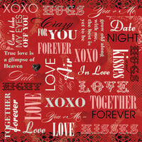 Karen Foster Design - Valentine's Day Collection - 12 x 12 Paper - Crazy For You Collage