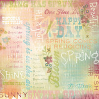 Karen Foster Design - Spring Collection - 12 x 12 Paper - Happy Spring Collage