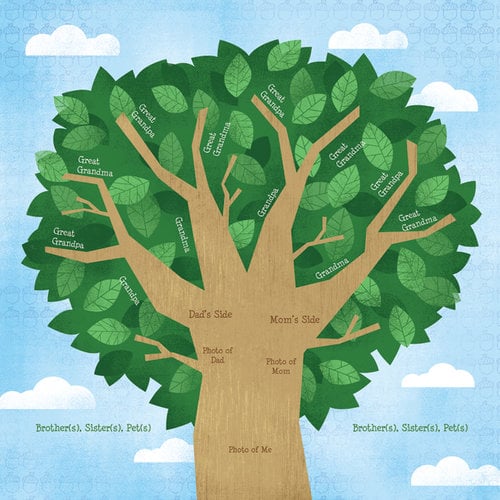 Karen Foster Design - Kid's Ancestry Collection - 12 x 12 Paper - My Family Tree