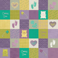 Karen Foster Design - Maternity Collection - 12 x 12 Paper - Baby Squares