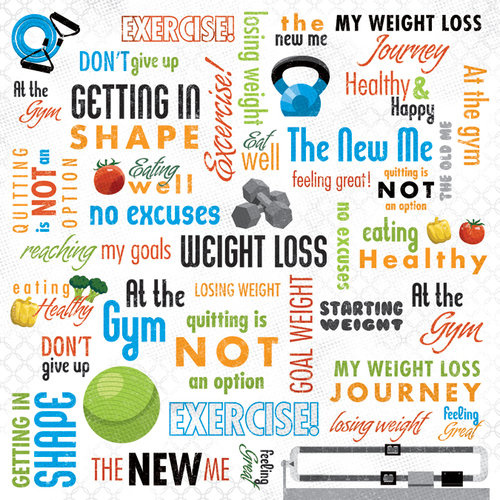 Karen Foster Design - Weight Loss Collection - 12 x 12 Paper - Weight Loss Collage