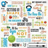 Karen Foster Design - Weight Loss Collection - 12 x 12 Paper - Weight Loss Collage