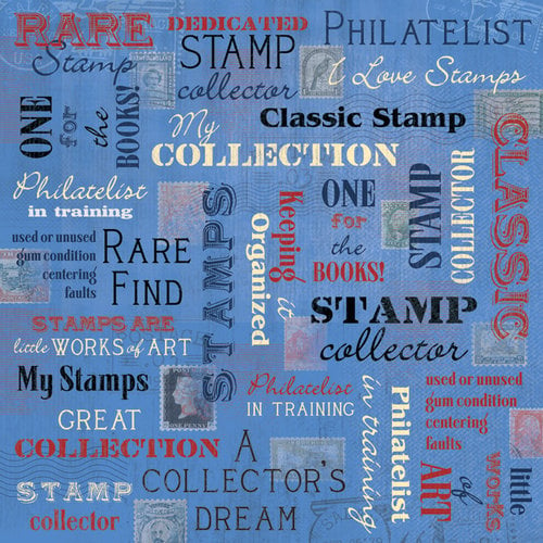 Karen Foster Design - Coin Collecting Stamp Collecting Collection - 12 x 12 Paper - Stamp Collecting Collage