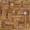 Karen Foster Design - Coin Collecting Stamp Collecting Collection - 12 x 12 Paper - Coin Collecting Collage