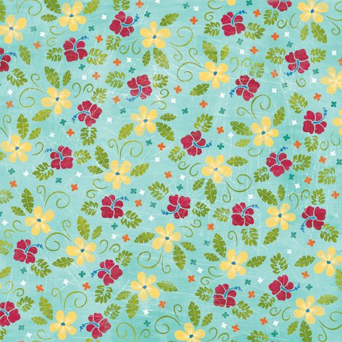 Karen Foster Design - Sunny Days Collection - 12 x 12 Paper - Summertime Flowers