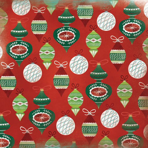 Karen Foster Design - Christmas Collection - 12 x 12 Paper - Christmas Ornaments
