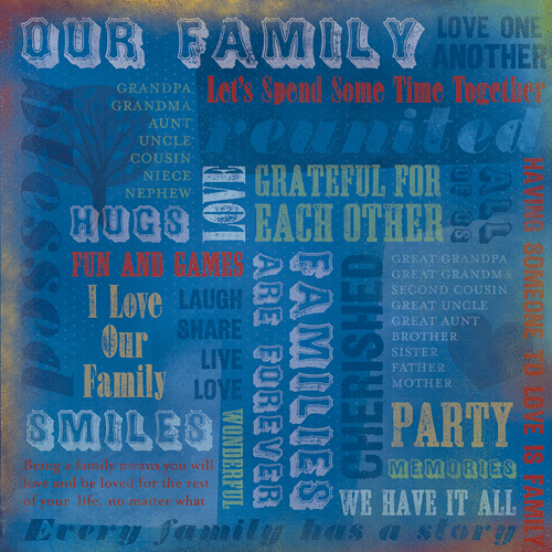 Karen Foster Design - 12 x 12 Paper - Our Family Collage