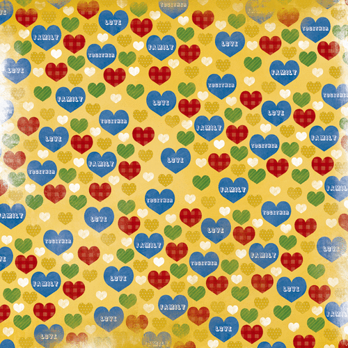 Karen Foster Design - 12 x 12 Paper - Family Hearts
