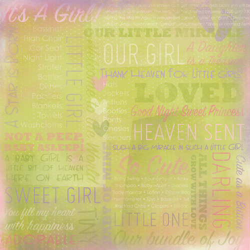 Karen Foster Design - 12 x 12 Paper - It's A Girl Collage