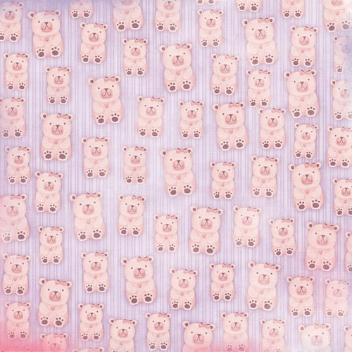 Karen Foster Design - 12 x 12 Paper - Pink Teddy Bears